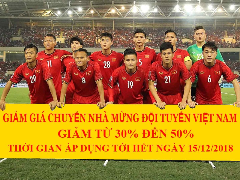 Khuyến mại chuyển nhà cùng đội tuyển Việt Nam 2018 AFF Cup